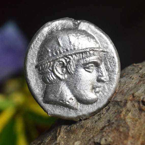 Silver Greek Tetradrachm of Aenus, Ainos, Thpaxe, Thrace, Hermes on Obverse, struck under magistrate Antiadas Solid Silver Coin