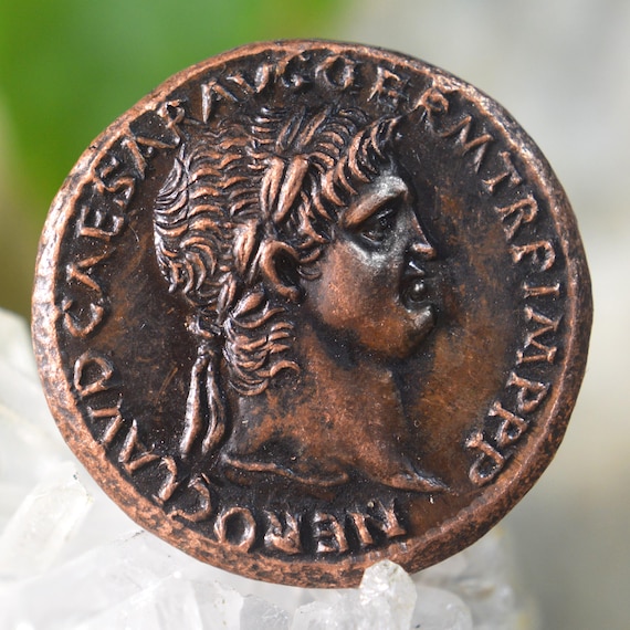 Roman Æ Sestertius of Nero and Port of Ostia Bronze Coin
