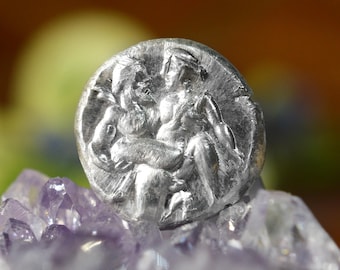Silver Greek Drachm of Bergaios (Bergaeus), Satyr and Nymph, Thrace, Solid Silver Coin