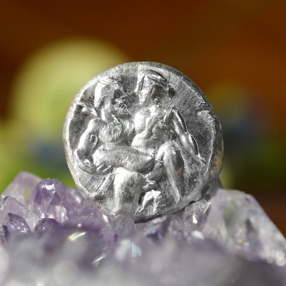 Silver Greek Drachm of Bergaios (Bergaeus), Satyr and Nymph, Thrace, Solid Silver Coin