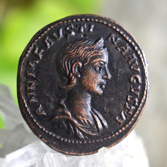 Roman Æ Sestertius of Annia Faustina Bronze Coin