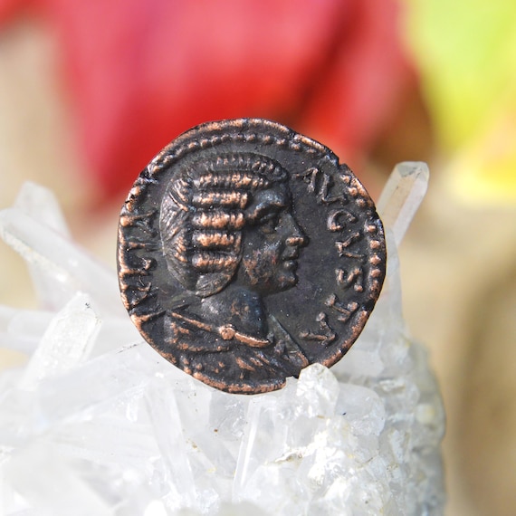 Roman Æ Medallion of Julia Domna with Caracalla and Geta as Caesar Bronze Coin