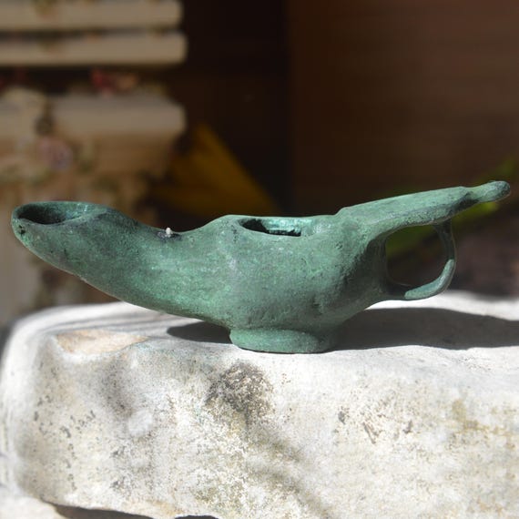 Roman Bronze Oil Lamp