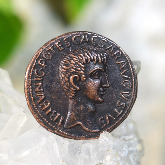 Roman Æ As of Octavian as Augustus C. Plotius Rufus Bronze Coin