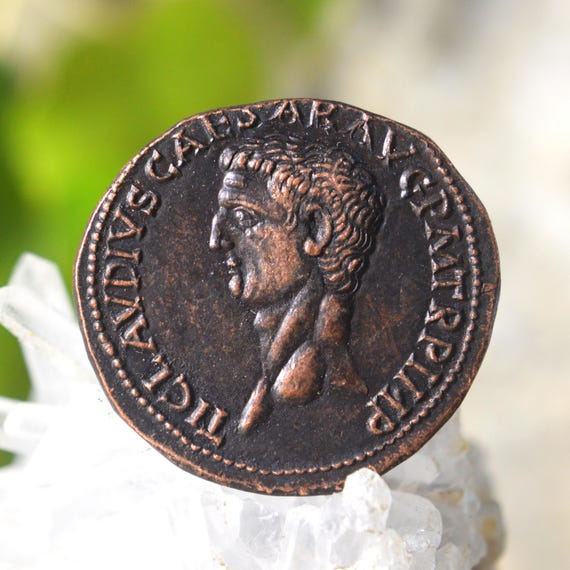 Roman Æ As of Claudius I, C. Tiberius, Nero Germanicus Drusus Bronze Coin