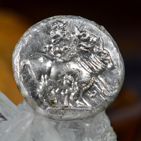 Silver Greek Octadrachm of The Edones, Thracian Tribe, King Getas, Ancient Greece, Solid Silver Oktodrachm Coin