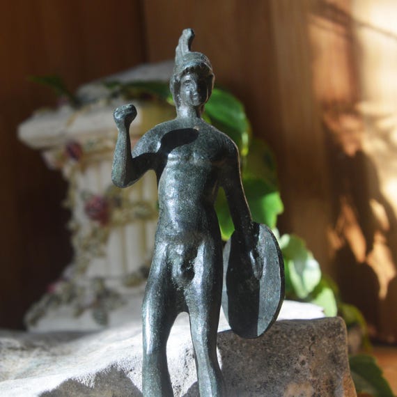 Roman Bronze Sculpture of the Greatest Hero of the Trojan War Achilles