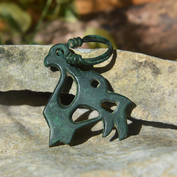 Roman Bronze Eagle Amulet Pendant