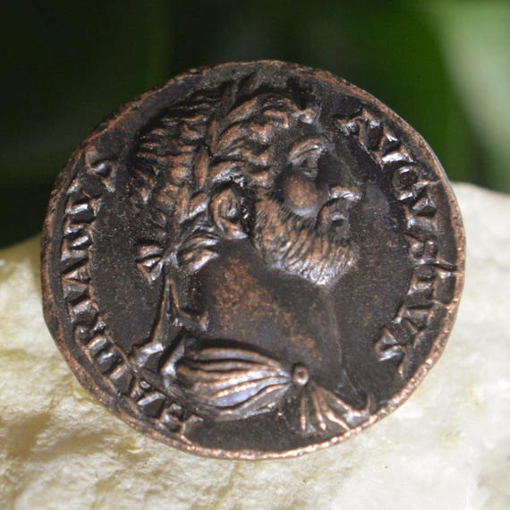 Roman Æ Sestertius of Hadrian, Felicitati Galley on Reverse Bronze Coin