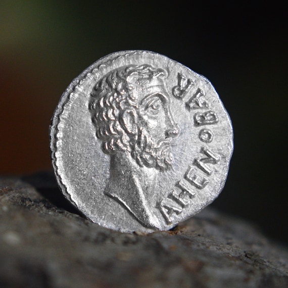 Silver Roman Denarius of Gnaeus Domitius Ahenobarbus Hailed as Imperator, Adriatic or Ionian sea Solid Silver Coin