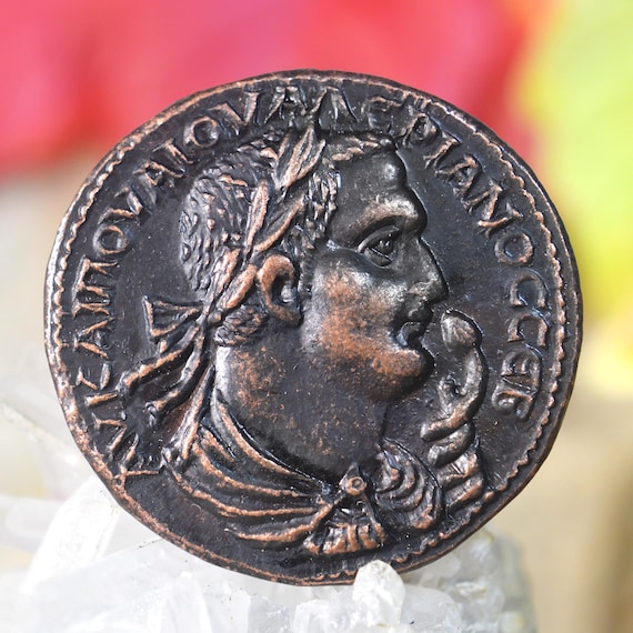 Roman Æ Medallion of Valerian I Bronze Coin