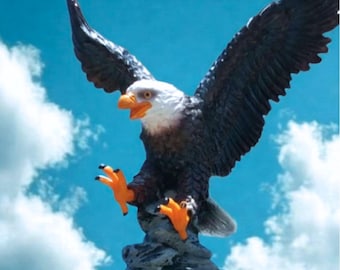 Flying Bald Eagle Flagpole Finial Topper