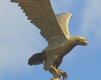 XXL Gold Flagpole Bald Eagle Topper: Preorder
