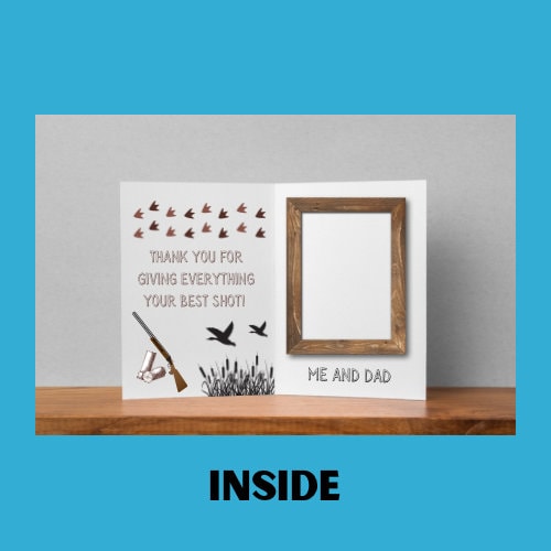 Fathers Day Card Printable, Duck Hunting Theme, Greeting Card, Happy ...