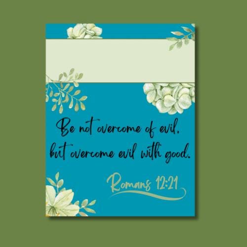 Floral Turquoise Binder Covers With Scriptures (digital Download) - Etsy