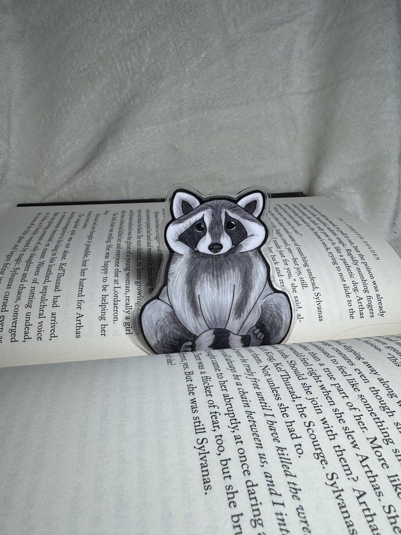 Handmade Laminated Bookmark Raccoon - Etsy