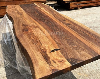 Handmade live edge outdoor wood table, Dining table, Outdoor furniture table