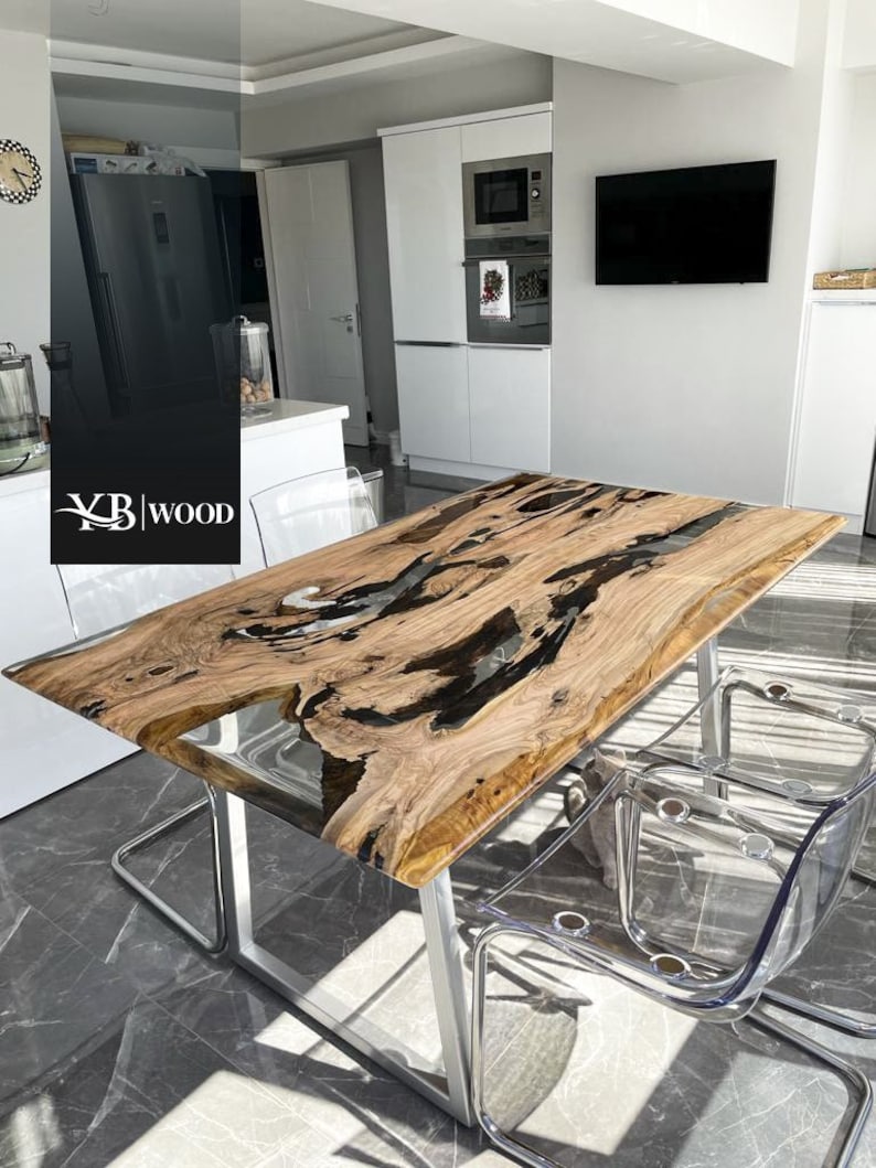 Handmade Epoxy Table, Transparent Furniture Vivid Edge, Epoxy Wood ...
