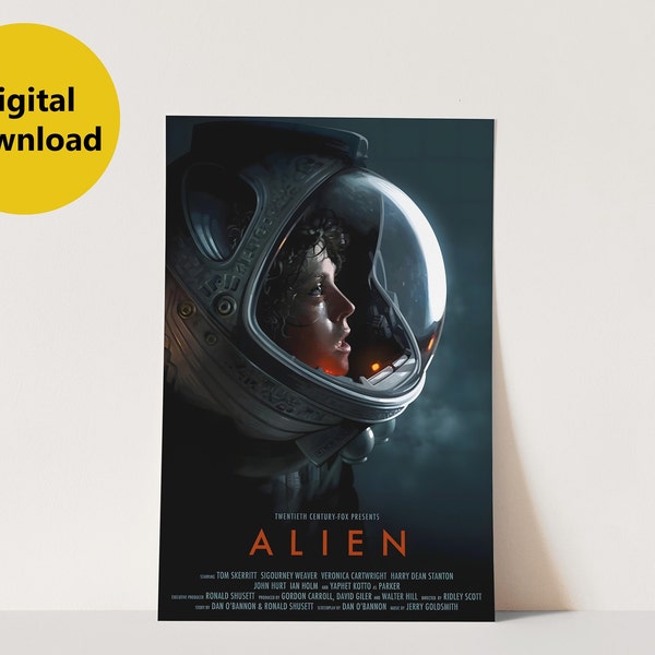 Alien, Ridley Scott, 1979 | Digital Poster Download | Digitally Enhanced | Download & Print