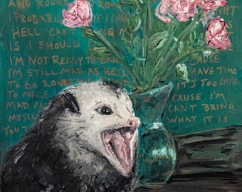 Impression de peinture à l’huile - « Juste avoir une petite crise de Hissy »