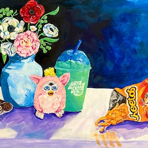 Oil Painting Print - &quot;Dad&#39;s in Charge of Dinner&quot;