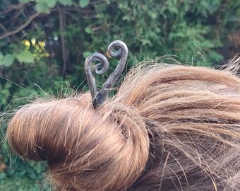 Handgeschmiedete Haarnadel aus Stahl. Verschiedene Variationen. Haarschmuck. Haarschmuck