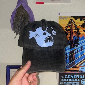 DISCO FISH - cotton dad hat. Fun cap for parties, outfits, music festivals, going to the beach. Funny, trendy, comfy & makes a great gift!