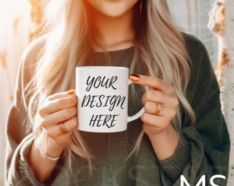 Kaffeetassen-Mockup, weiße Tasse, Mockup, Tumbler-Mock-up, Tumbler-Mockup, Canva-Leerbecher-Mock-Ups, Halloween-Mockup, Herbst-Mockup, Fotografie im Stil