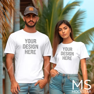 Gildan 64000 Mockup White Gildan 64000 Mockup Bundle Gildan 64000 Mock Up Mockup White Mockup Shirt Mockup Gildan Mock Up Couples Mockup