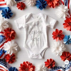 Infant Bodysuit Mock ups White Baby Bodysuit Mockup Bodysuit Youth 4th of July Mockup Bundle Kids Mock up Bundle Kids Tshirt Mockup White