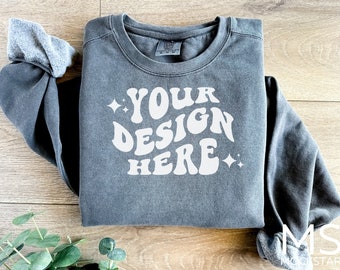 Comfort Color Sweatshirt Mockup Comfort Color 1566 Pepper Mockup Sweatshirt Pepper Mockup Comfort Color 1566 Mockup Bundle Mockup tshirt