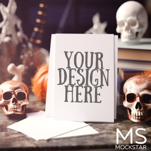 Greeting Card Mockup White Invitation Mockup Bundle Stationary Mockup Card Mock Up Bundle Canva Mockup Halloween Mockup 5x7 Card Mockups