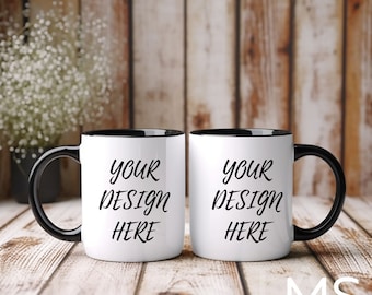 Black Handle Mug Mockup Black Coffee Cup Mockup Black Cup Mockup Bundle Coffee Cup Mockup Sublimation JPG Digital Download Coffee Mug MockUp