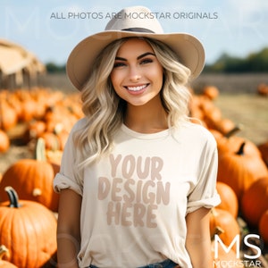 Soft Cream Bella Canvas 3001 Tshirt Mockup Bundle  Bella Canvas Shirt Mock up Bundle Model Mockup Natural Bella Mock ups Halloween Mockup