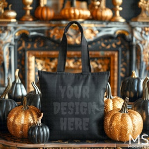 Halloween Mockup Tote Bag Mockup Bundle Black Canvas Tote Bag Mock up Bundle Shopping Bag Mockup Black Tote Bag Mockups Fall Mockup Mockups