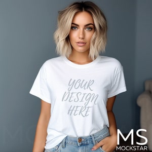 Gildan 64000 Mockup White Gildan 64000 Mockup Bundle Gildan 64000 Mock Up Model Mockup White Mockup Shirt Tendy tshirt Mockup Gildan Mock Up