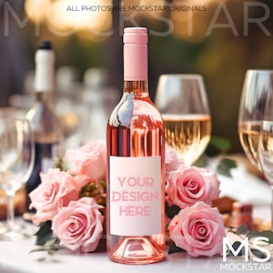Wine Bottle Label Mockup Bottle Mockup Champagne Label Mockup White Label Mockup Bottle Mockup Bachelorette Mockup Bundle Wine Bottle Mockup