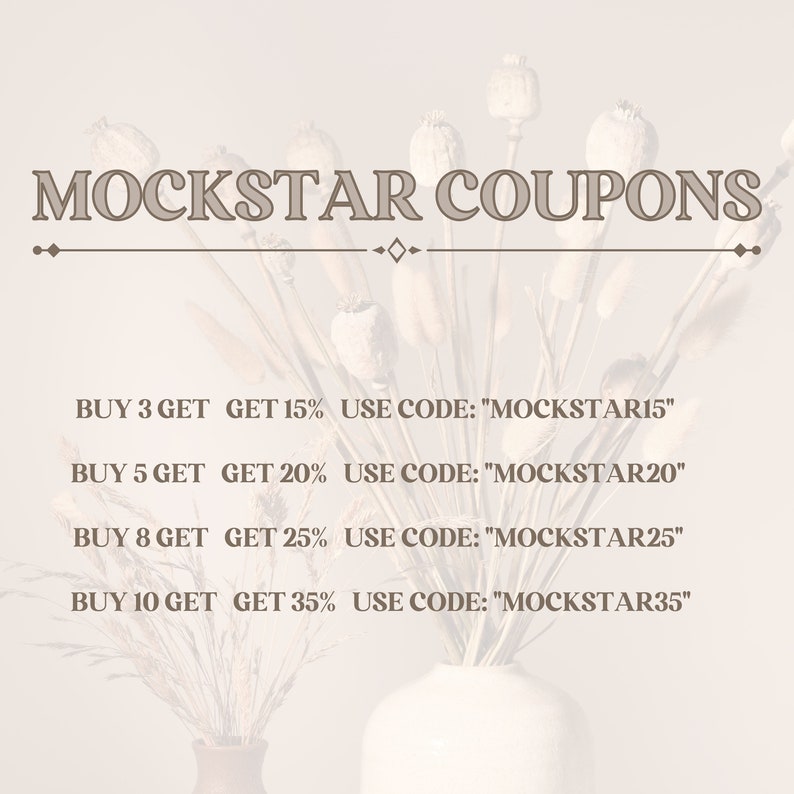 Może przedstawiać: Grafika z tekstem "MOCKSTAR COUPONS" i czterema wierszami tekstu opisującymi kody rabatowe na zakup wielu przedmiot&oacute;w. Tekst brzmi: "BUY 3 GET GET 15% USE CODE: "MOCKSTAR15"" "BUY 5 GET GET 20% USE CODE: "MOCKSTAR20"" "BUY 8 GET GET 25% USE CODE: "MOCKSTAR25"" "BUY 10 GET GET 35% USE CODE: "MOCKSTAR35""