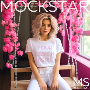 Gildan 64000 Mockup White Gildan 64000 Mockup Bundle Gildan 64000 Mock Up Model Mockup White Mockup Shirt Tendy tshirt Mockup Gildan Mock Up