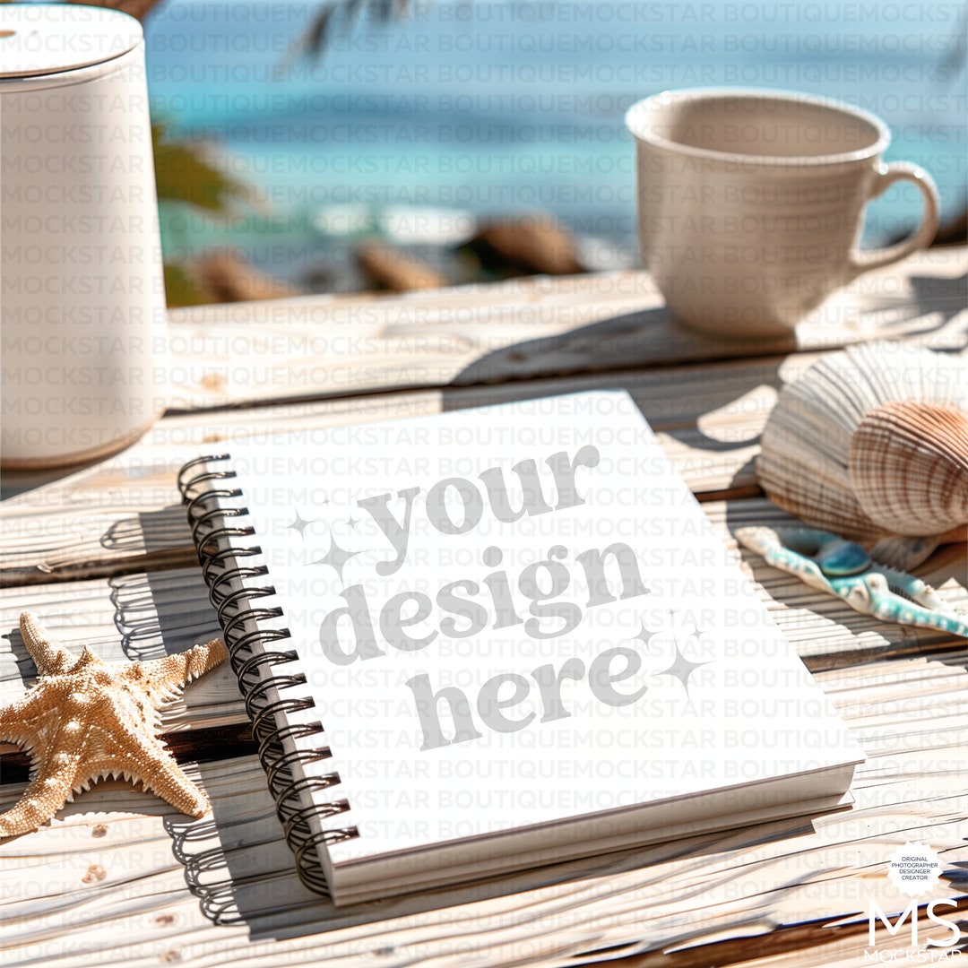 Spiral Notebook Mockup Blank Spiral Notebook Mockup Bundle Planner ...