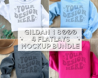 Gildan 18000 Mockup Bundle White Gildan Mock up Bundle Grey Gildan Sweatshirt Mockup Gildan 18000 Blue Gildan folded Sweatshirt Mock ups