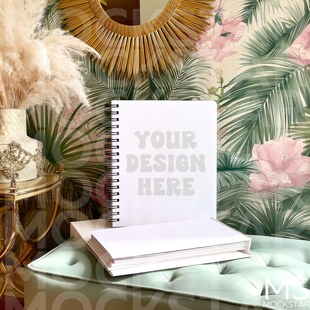 Spiral Notebook Mockup Blank Spiral Notebook Mockup Planner Mockup ...