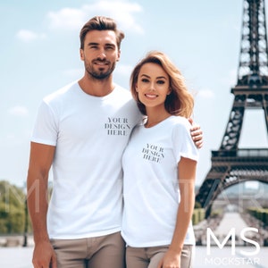 Bella Canvas 3001 Mockup White Bella Canvas Mockup Family White Tshirt Mockup Couples Mockup Matching Tshirt Mockup Bundle White JPG Digital