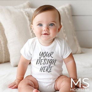 Infant Bodysuit Mock ups White Baby Bodysuit Mockup Bodysuit Mockup Bundle Kids Styled Photography Kids Mock up Bundle Kids Tshirt Mockup