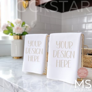 Towel Mockup White Kitchen Towel Mockup White Tea Towel Mockup Spring Mockup Kitchen Hand Towel Mock ups Fall Mockup Blank Towel Mock ups