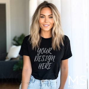 Gildan 64000 Mockup Black Gildan 64000 Mockup Bundle Gildan 64000 Mock Up Model Mockup Black Mockup Shirt Mockup Gildan Mock Up Black Mockup