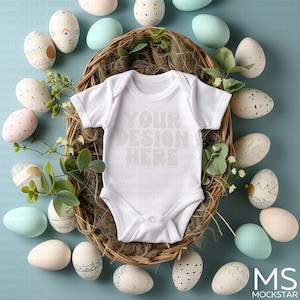 Infant Bodysuit Mock ups White Baby Bodysuit Mockup Bodysuit Easter Mockup Bundle Kids Long Sleeve Kids Mock up Bundle Kids Tshirt Mockup