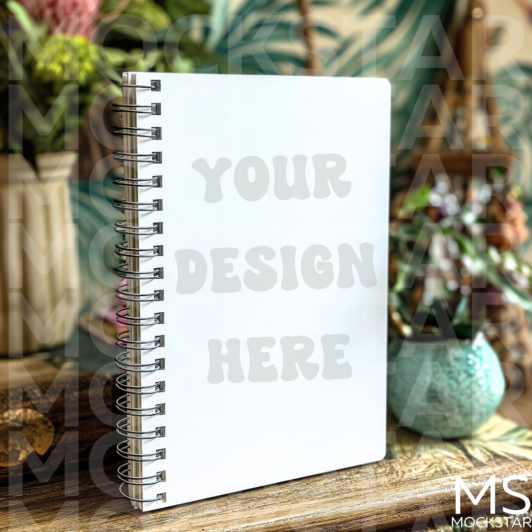 Spiral Notebook Mockup Blank Spiral Notebook Mockup Planner Mockup ...