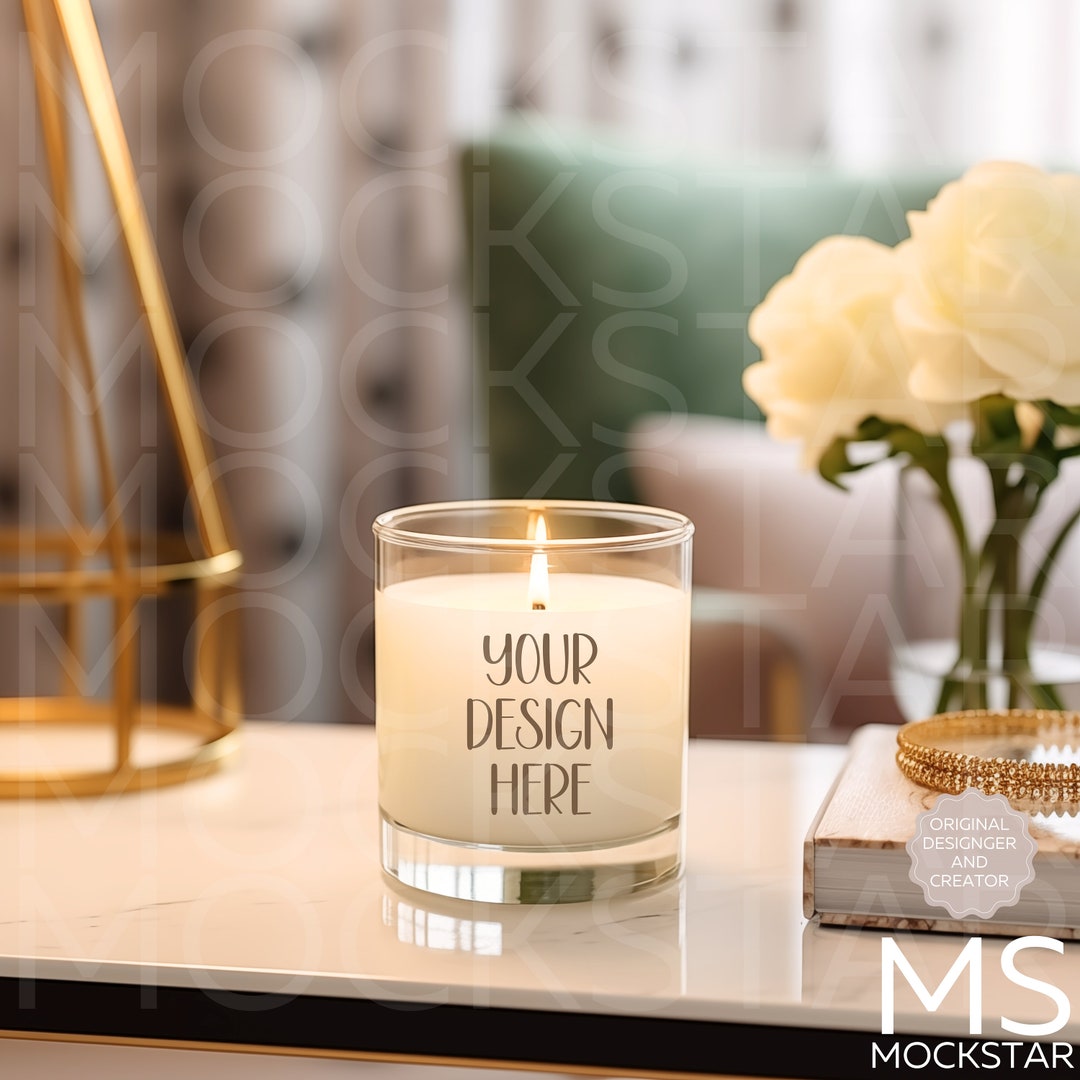 Candle Mockup Clear Candle Jar Mockup Candle Fall Mockup Bundle Print
