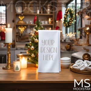 Towel Mockup White Kitchen Towel Mockup White Tea Towel Mockup Christmas Mockup Kitchen Hand Towel Mock ups Fall Mockup Blank Towel Mock ups